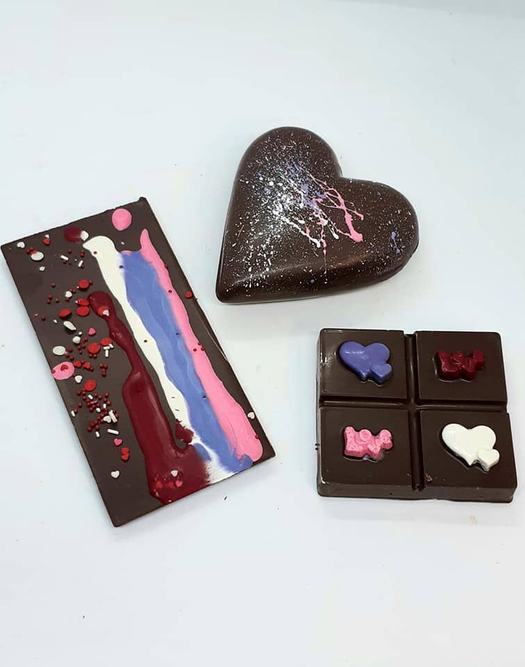 Chocolats thématiques "coeur"